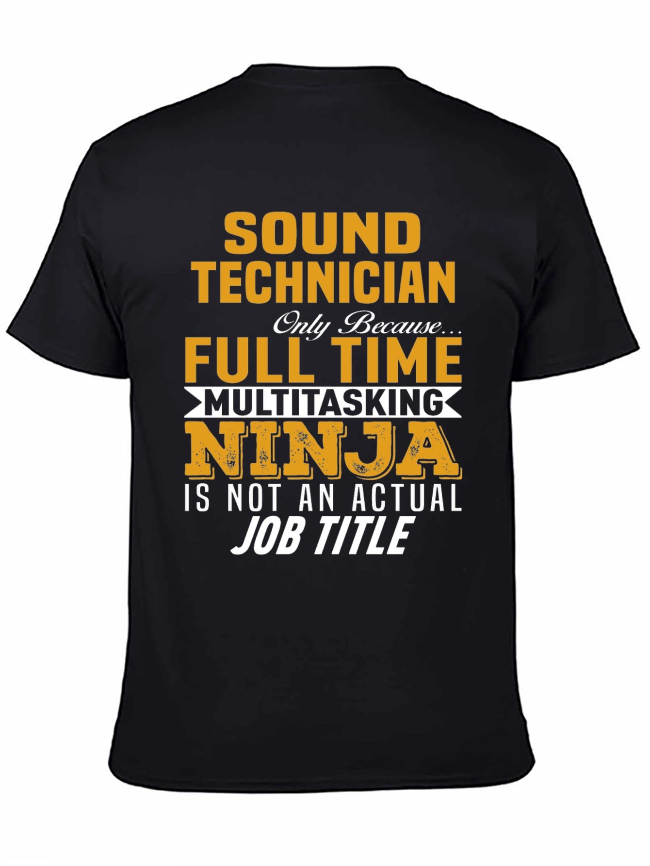 Sound Technician Multitasking Ninja Graphic T-Shirt