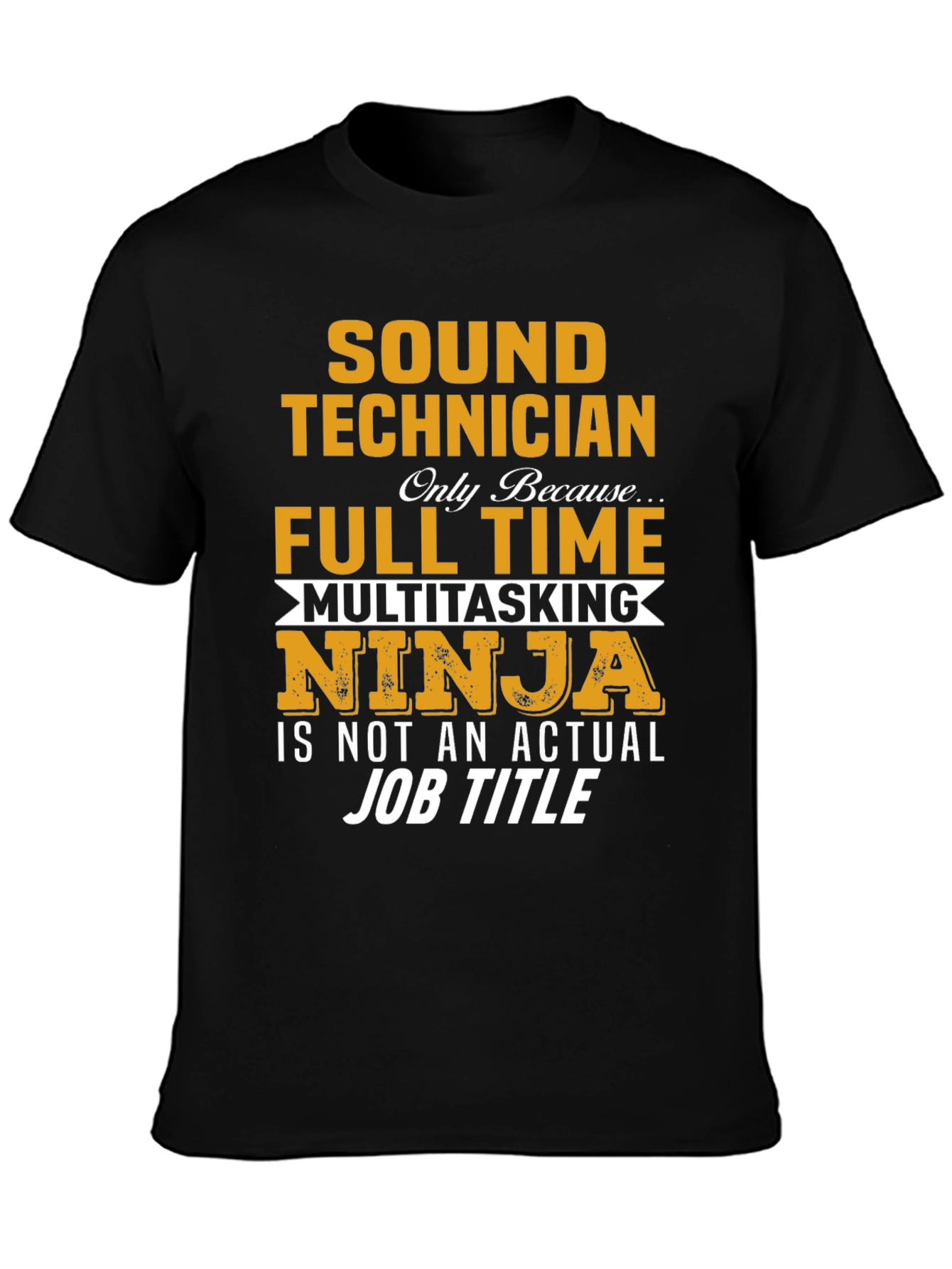 Sound Technician Multitasking Ninja Graphic T-Shirt
