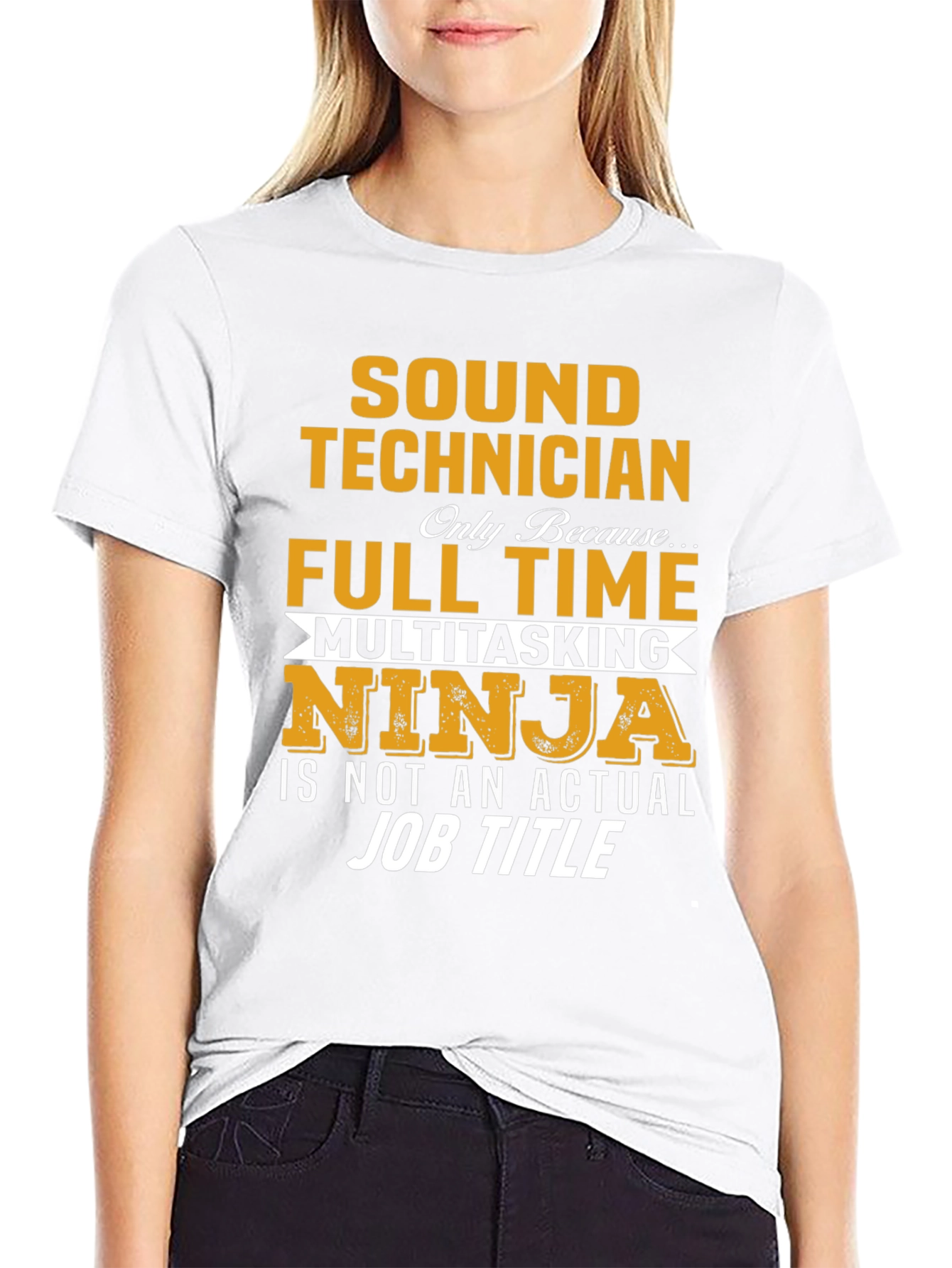 Sound Technician Multitasking Ninja Graphic T-Shirt