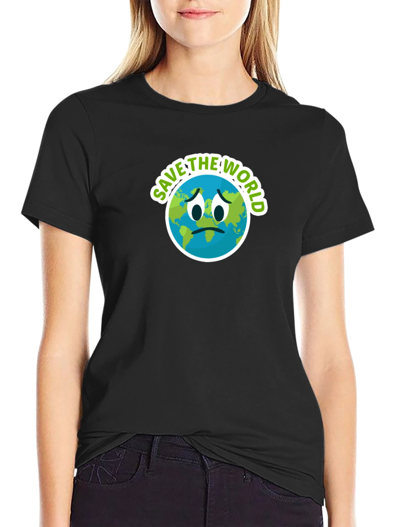 Save the World T-Shirt - Earth Emoji Design