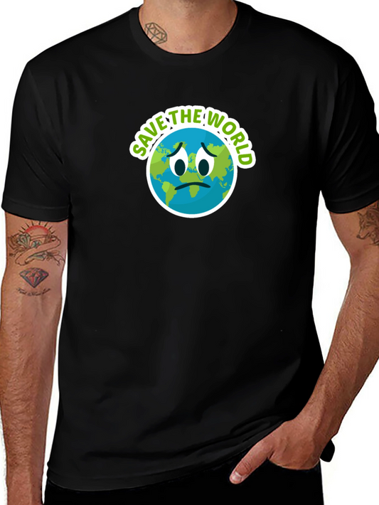 Save the World T-Shirt - Earth Emoji Design