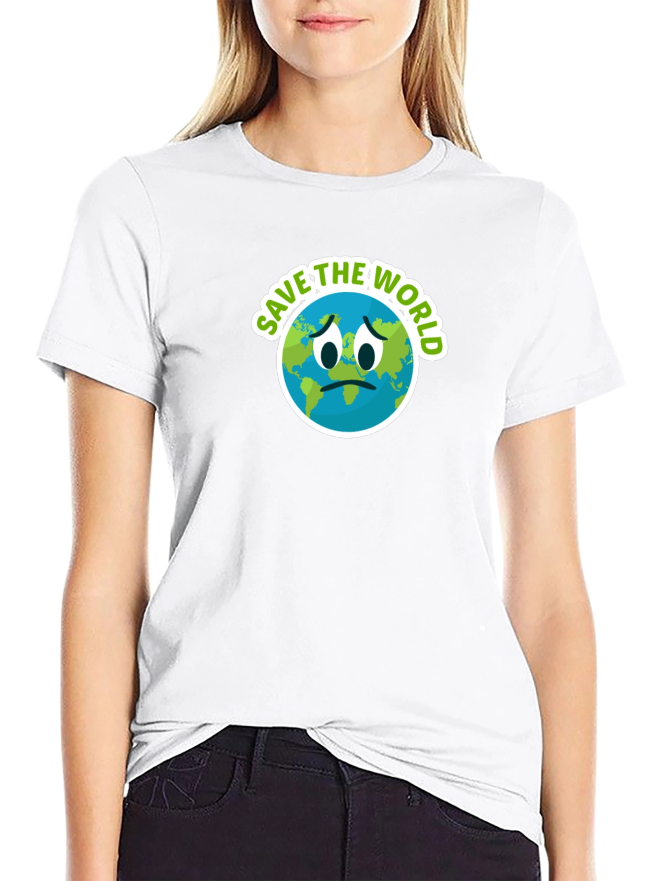Save the World T-Shirt - Earth Emoji Design
