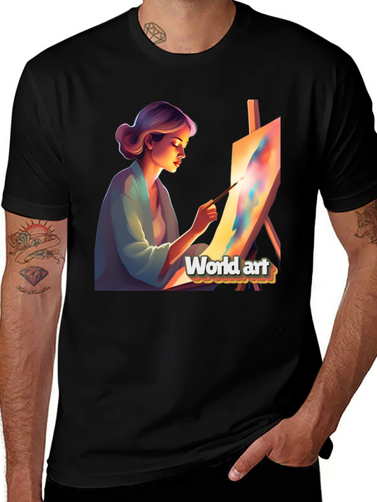World Art Black T-Shirt