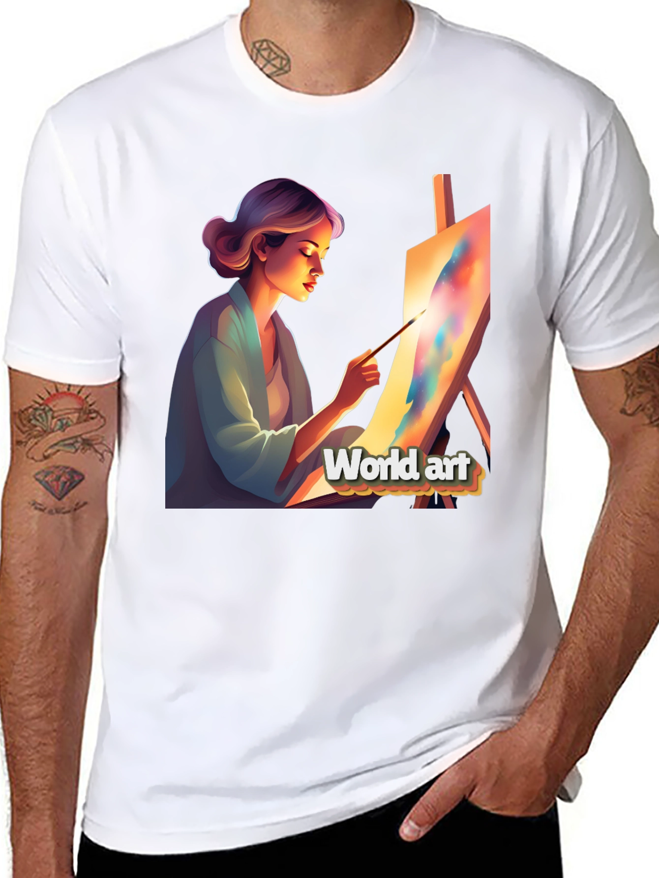 World Art Black T-Shirt