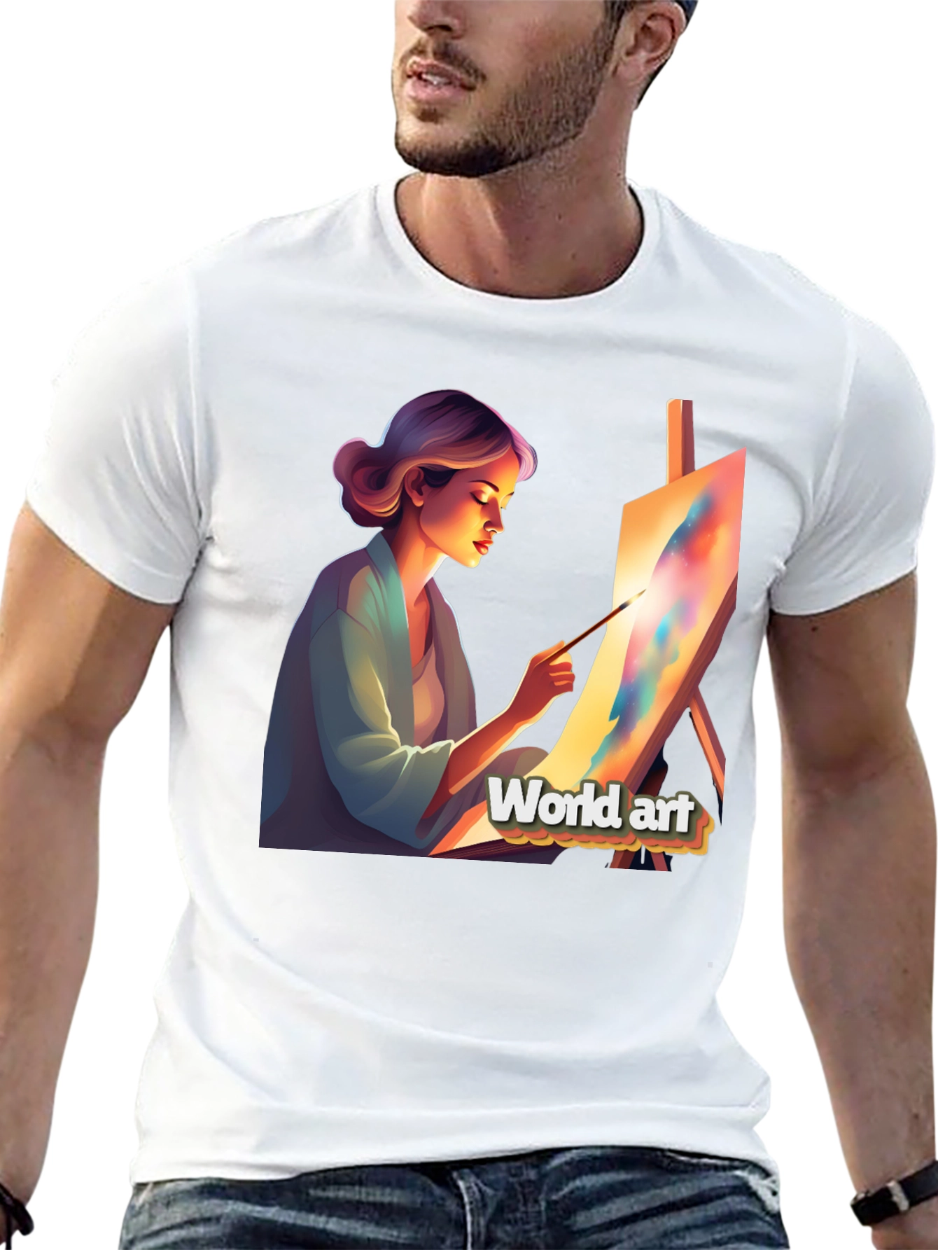 World Art Black T-Shirt