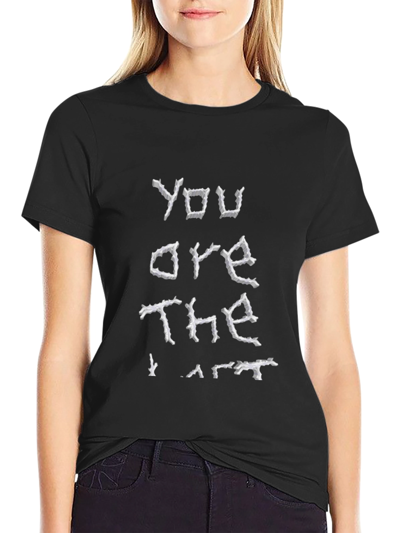 You are the Art Black Cotton Graphic Tee