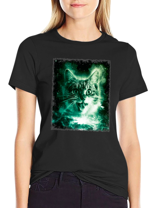 Cosmic Cat Black T-Shirt