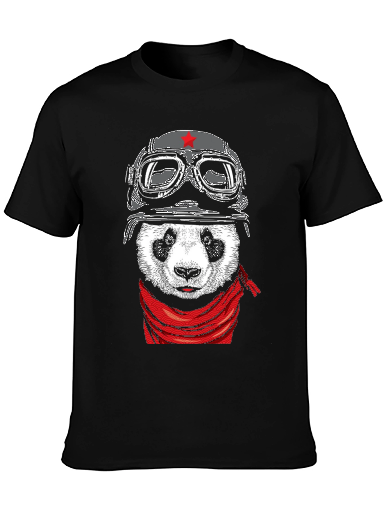 Panda Biker T-Shirt - Cool Panda Design
