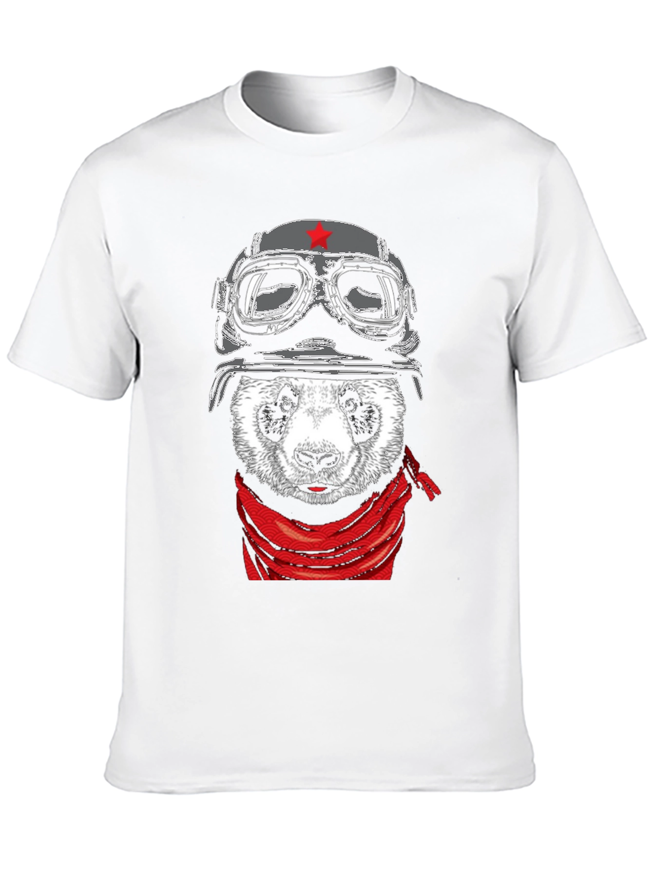 Panda Biker T-Shirt - Cool Panda Design