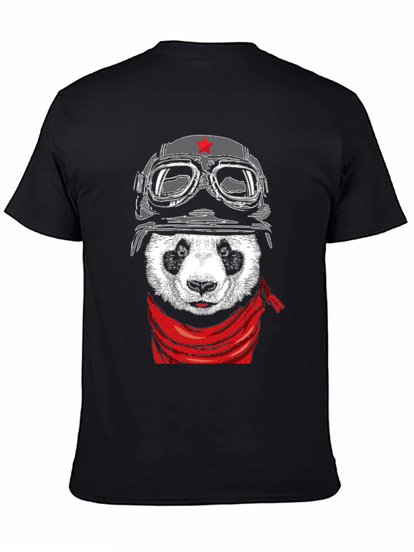 Panda Biker T-Shirt - Cool Panda Design
