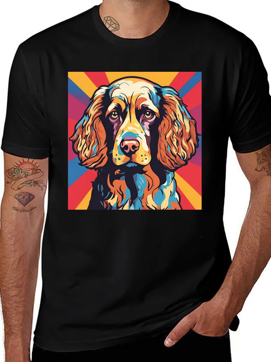 Colorful Dog Art Black T-Shirt