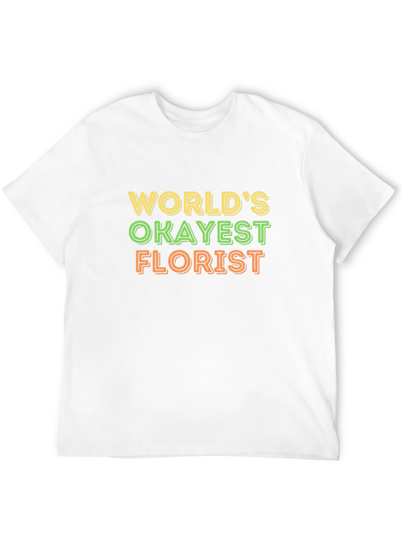 Worlds Okayest Florist Black Graphic T-Shirt