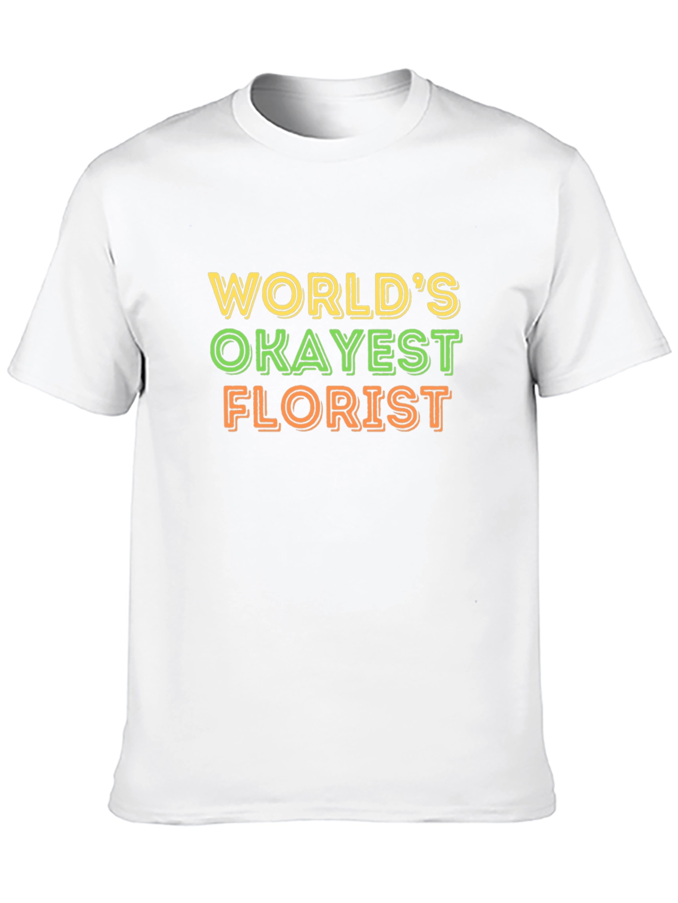 Worlds Okayest Florist Black Graphic T-Shirt
