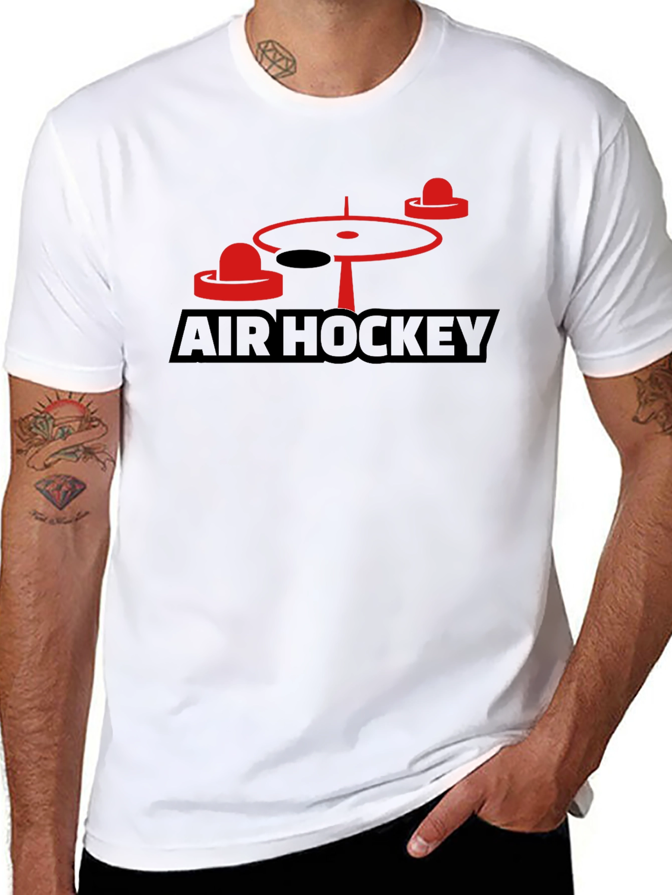 Air Hockey Graphic Tee - Black