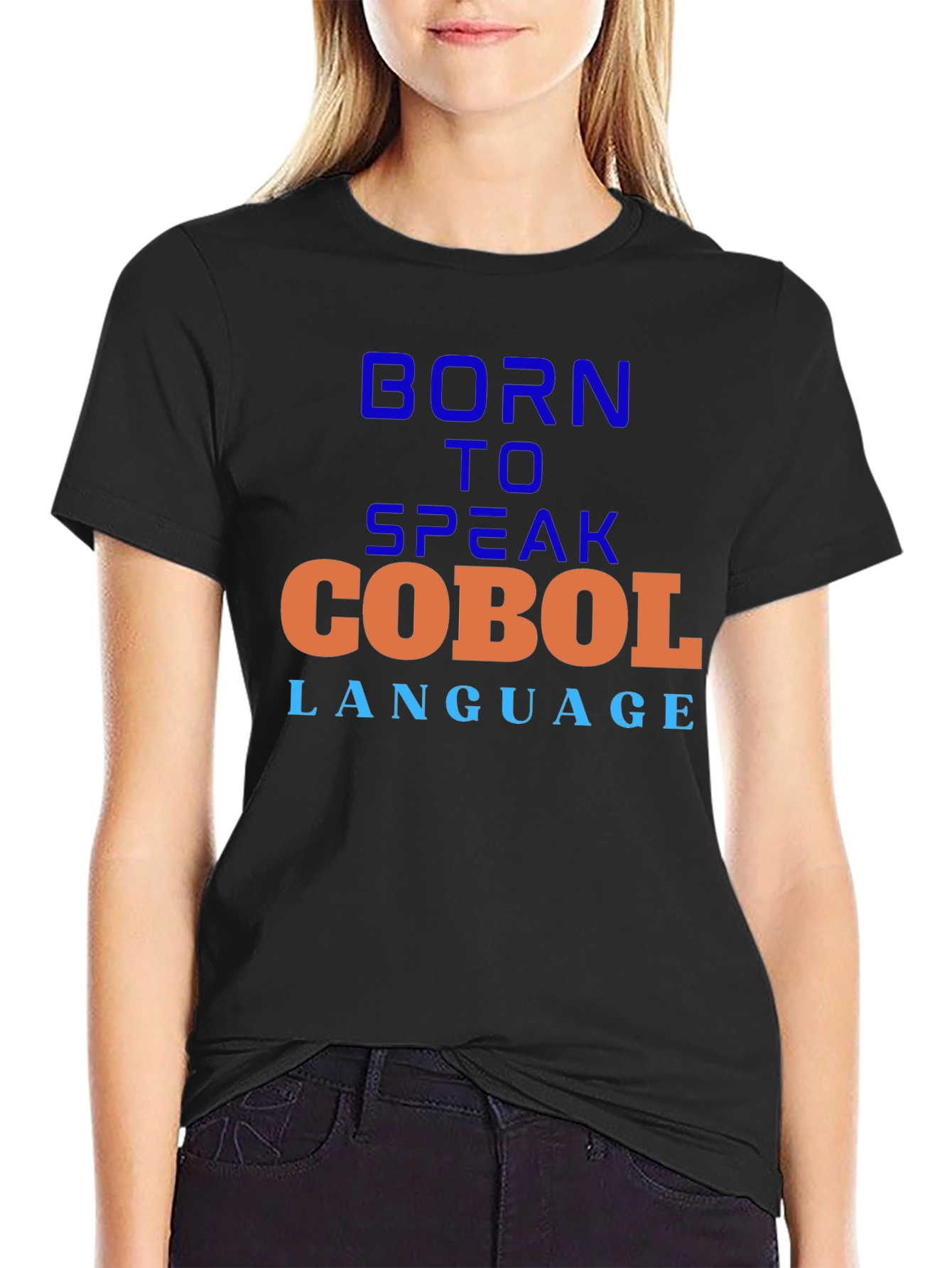 Born to Speak COBOL Black Graphic Tee