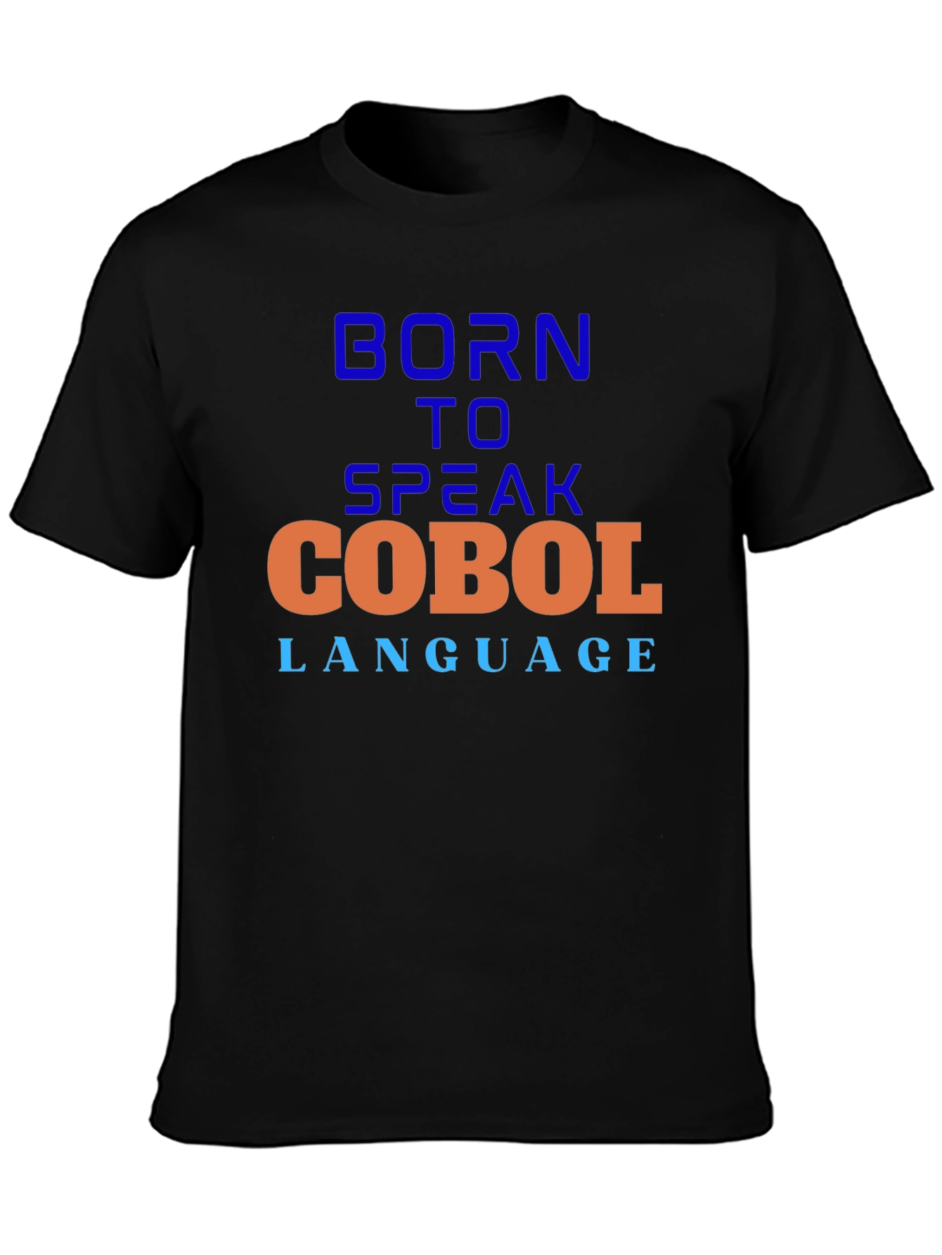 Born to Speak COBOL Black Graphic Tee