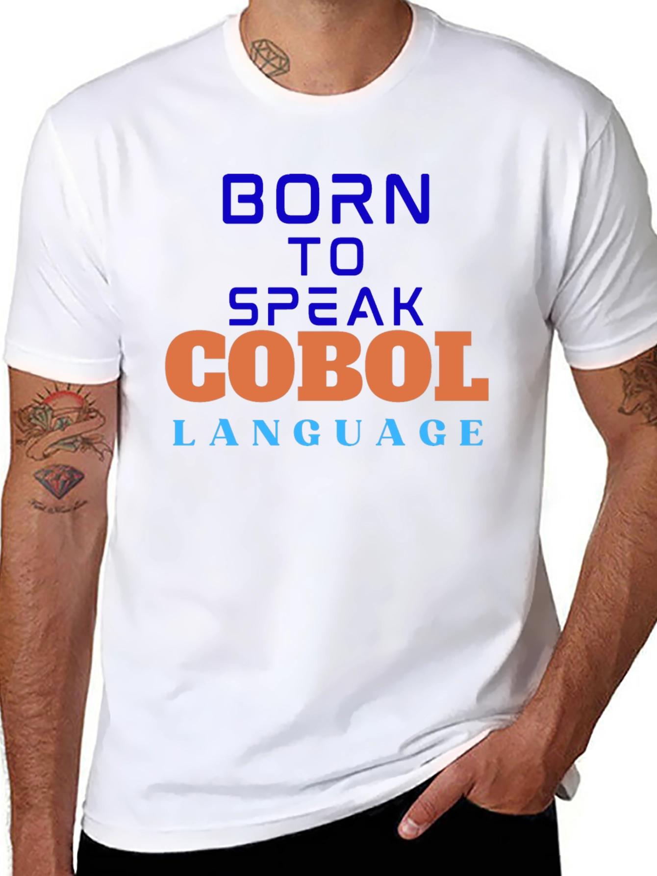 Born to Speak COBOL Black Graphic Tee