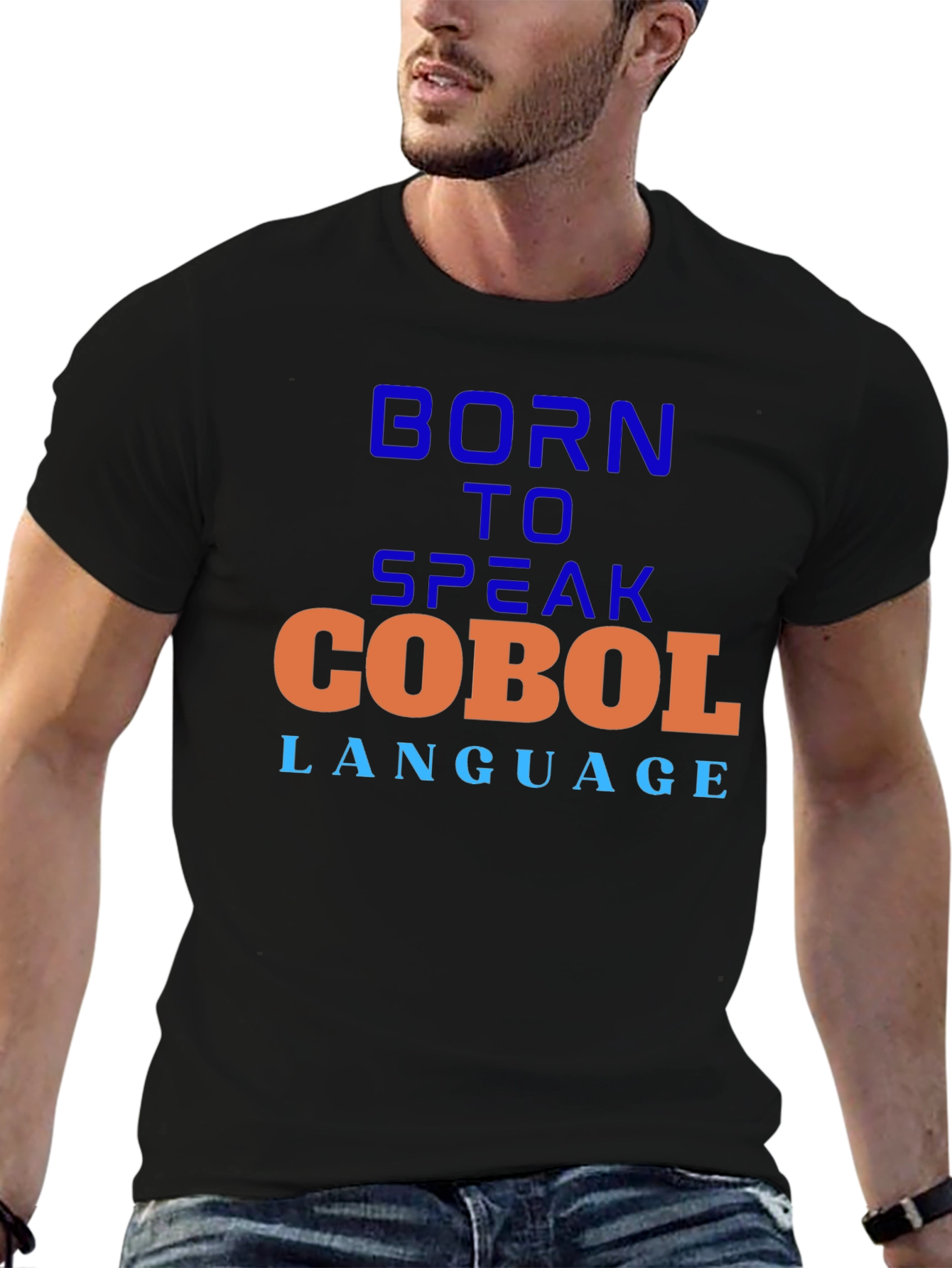 Born to Speak COBOL Black Graphic Tee