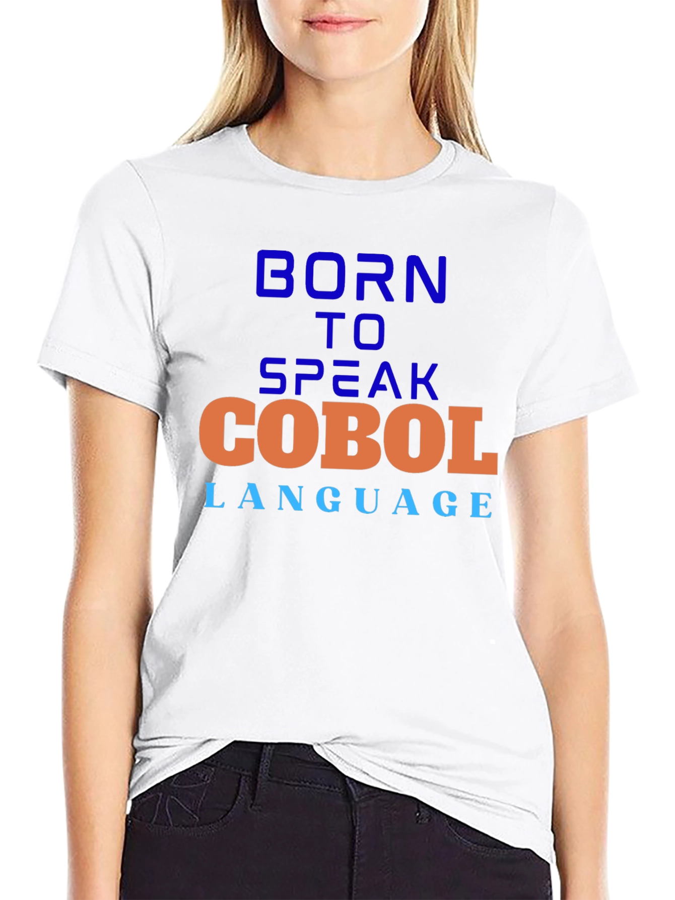 Born to Speak COBOL Black Graphic Tee