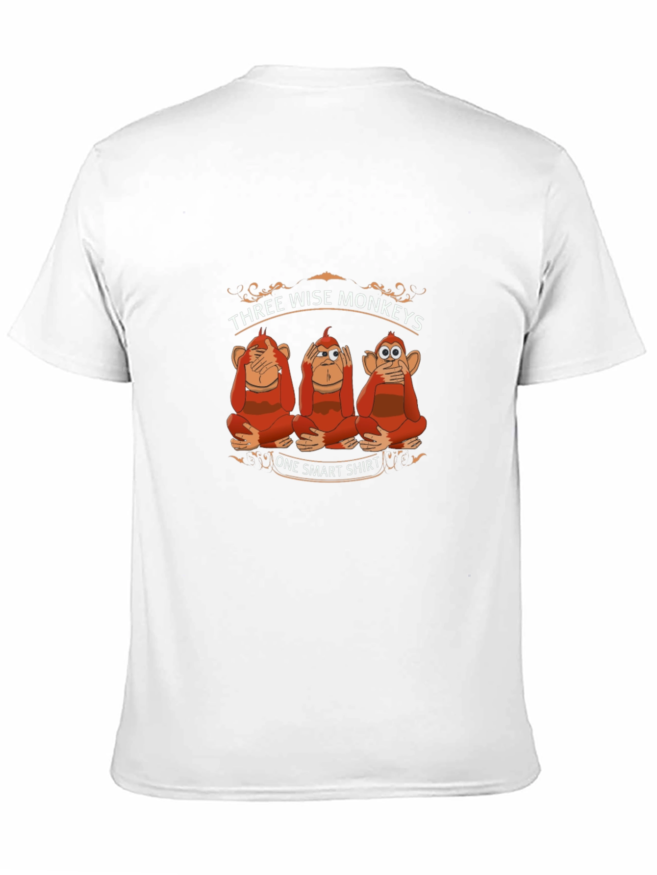 Three Wise Monkeys One Smart Shirt Black T-Shirt