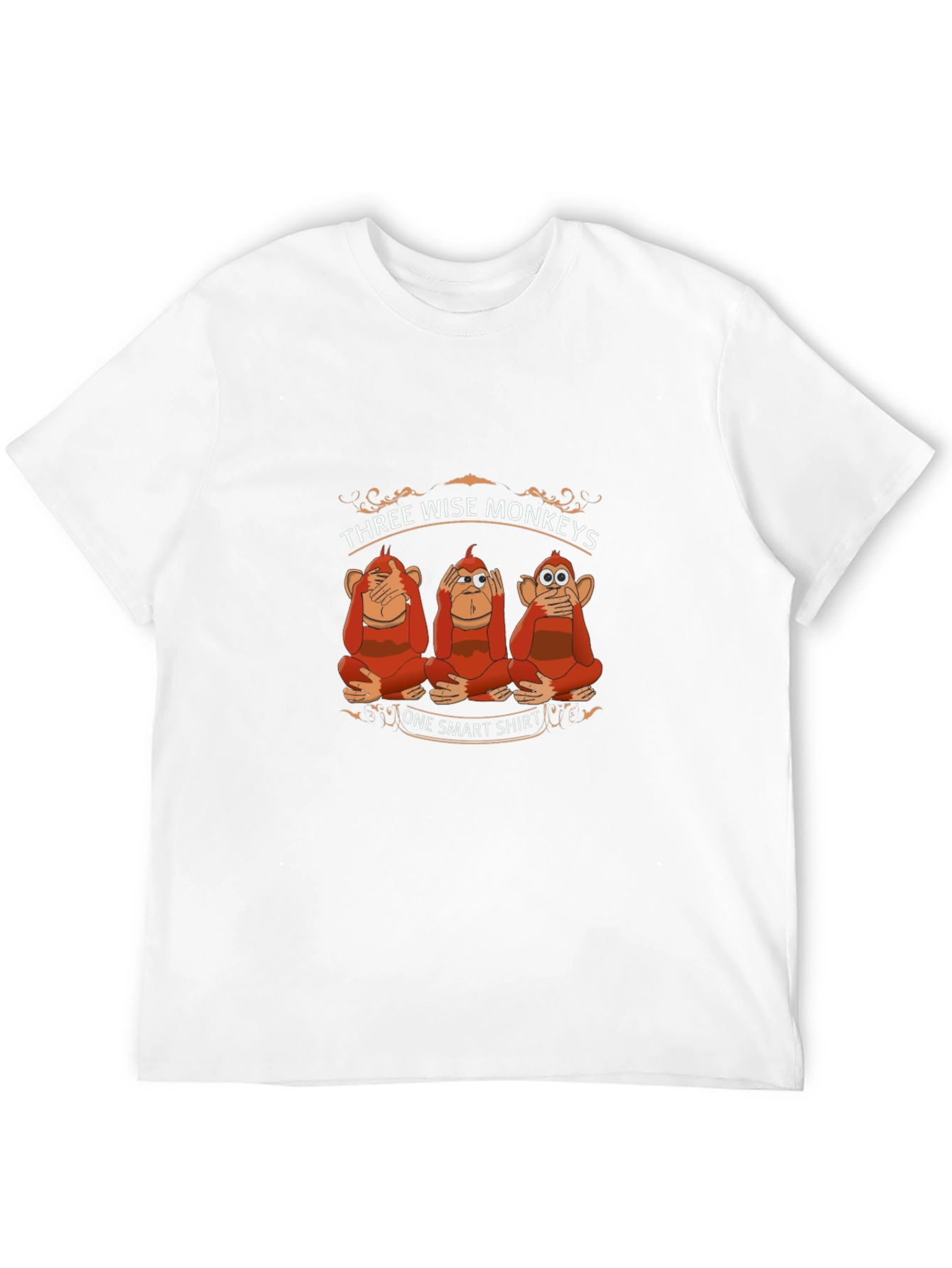 Three Wise Monkeys One Smart Shirt Black T-Shirt