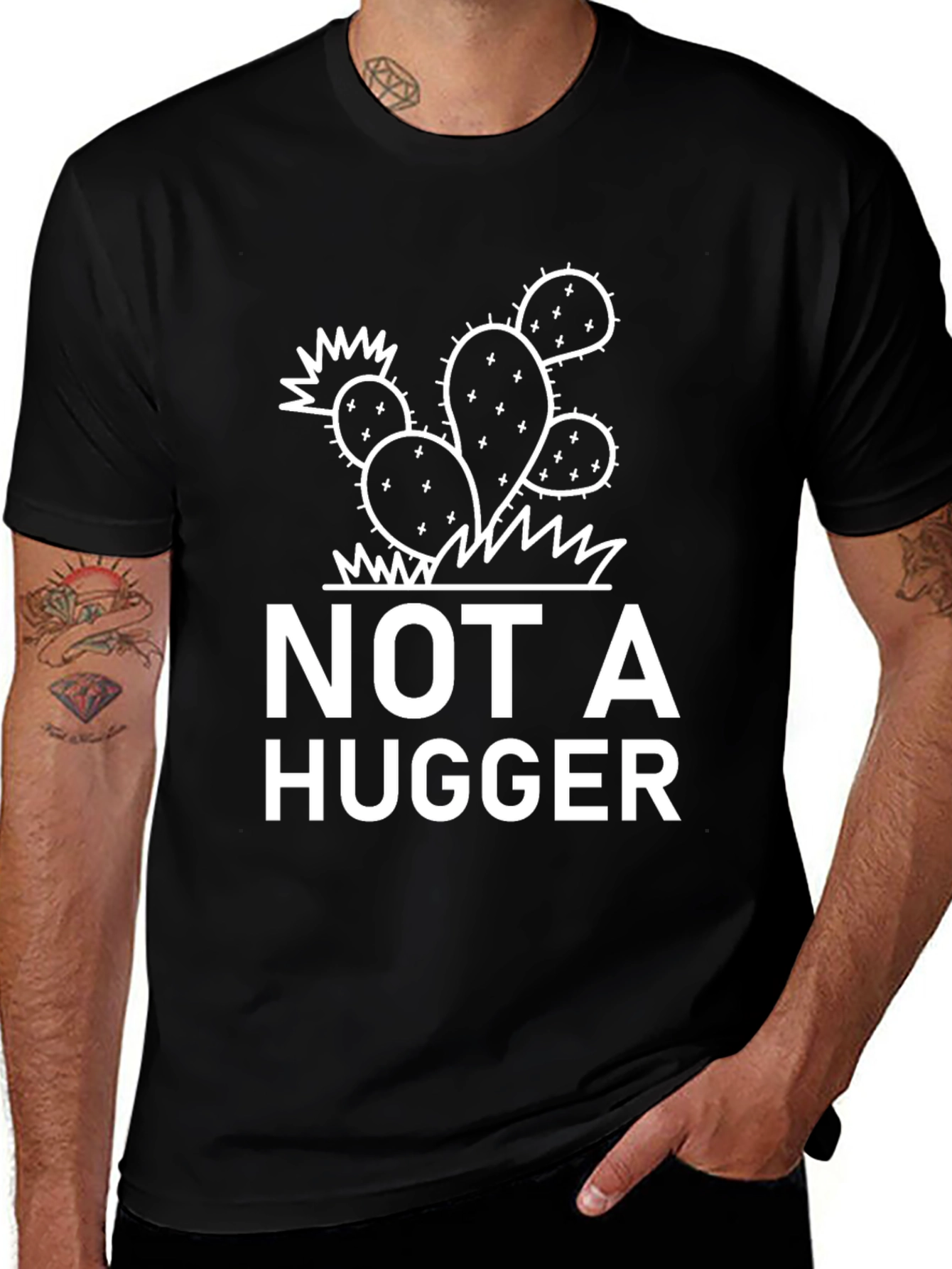 Not a Hugger T-Shirt - Cactus Graphic Tee
