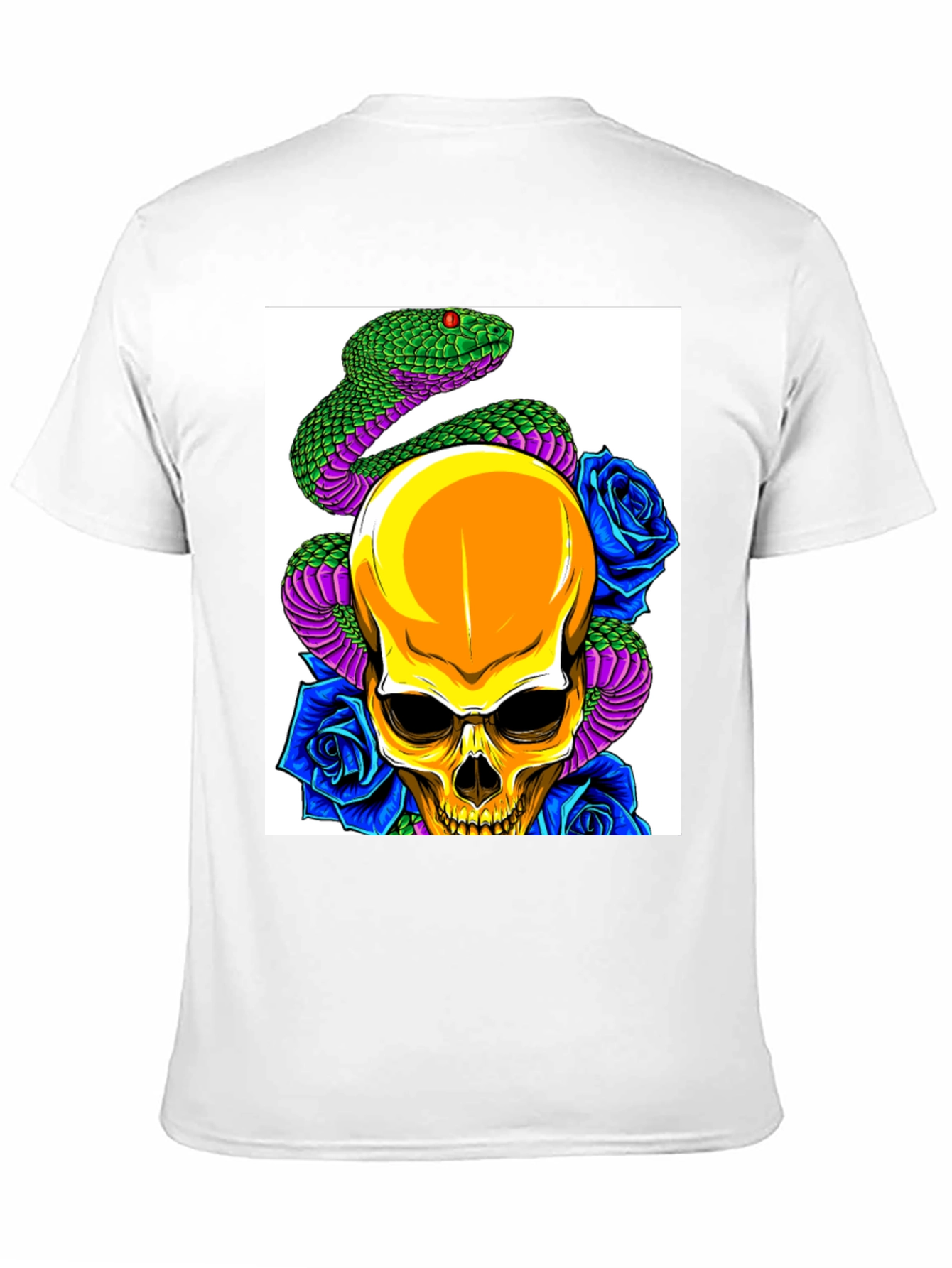 Skull Snake Rose Graphic Tee