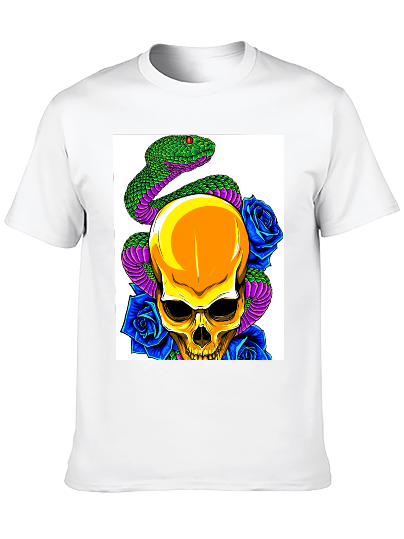 Skull Snake Rose Graphic Tee