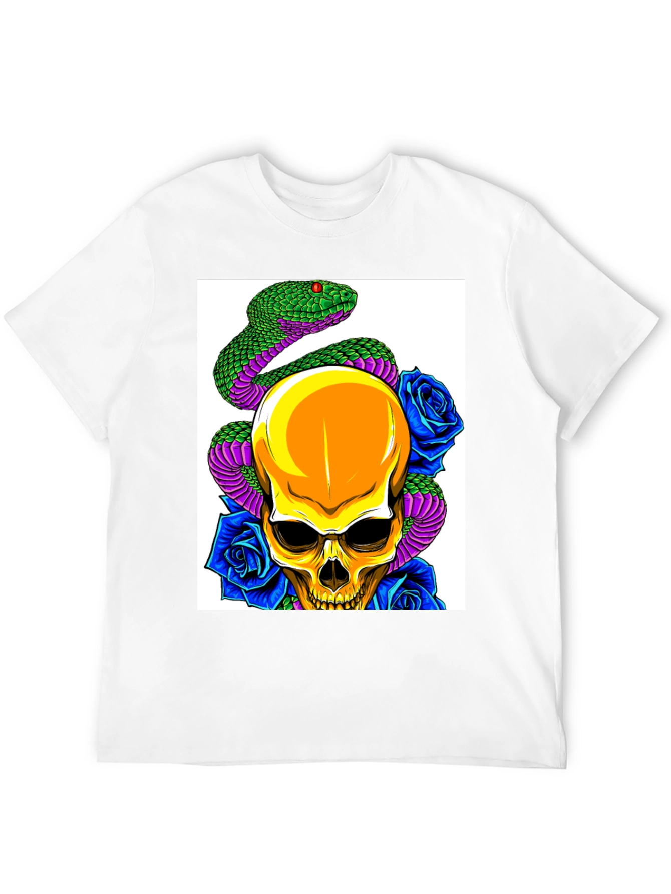 Skull Snake Rose Graphic Tee