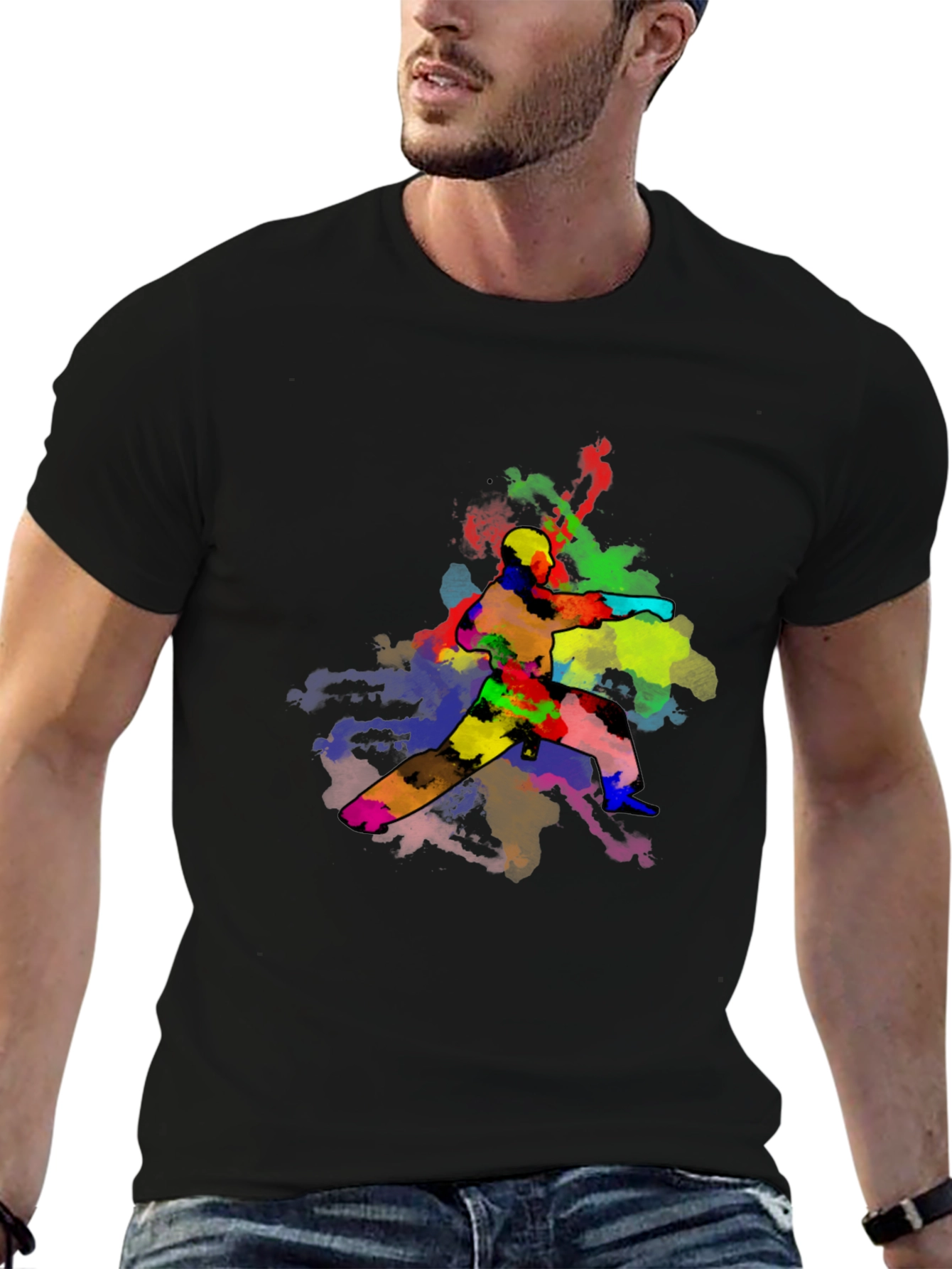 Colorful Karate Graphic T-Shirt