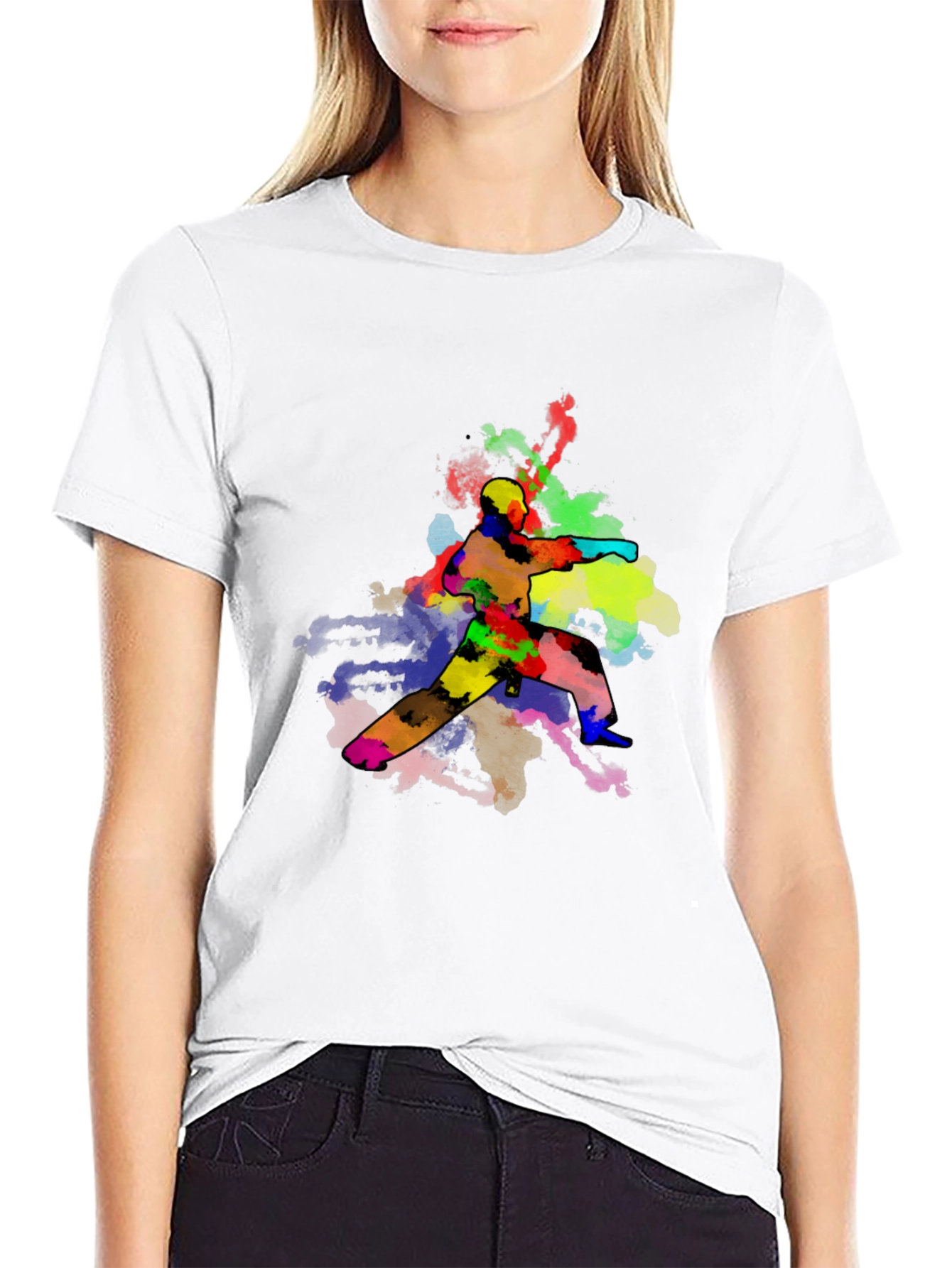Colorful Karate Graphic T-Shirt