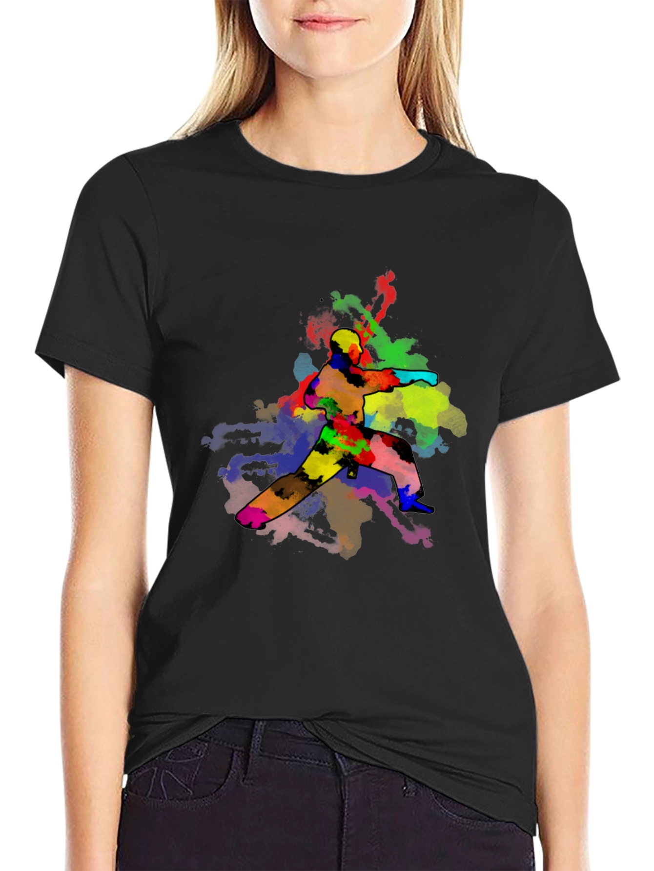 Colorful Karate Graphic T-Shirt