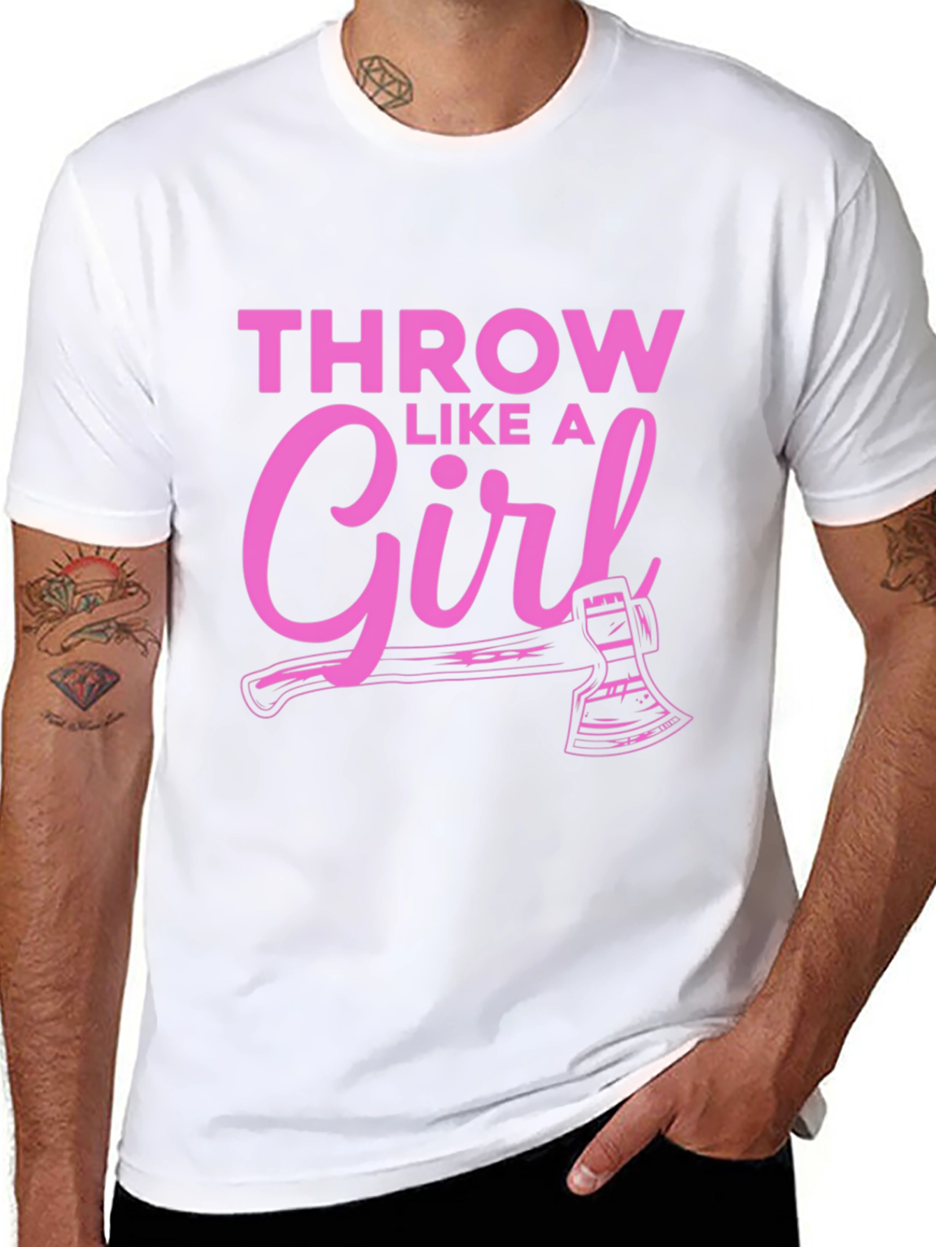 Throw Like a Girl Axe T-Shirt