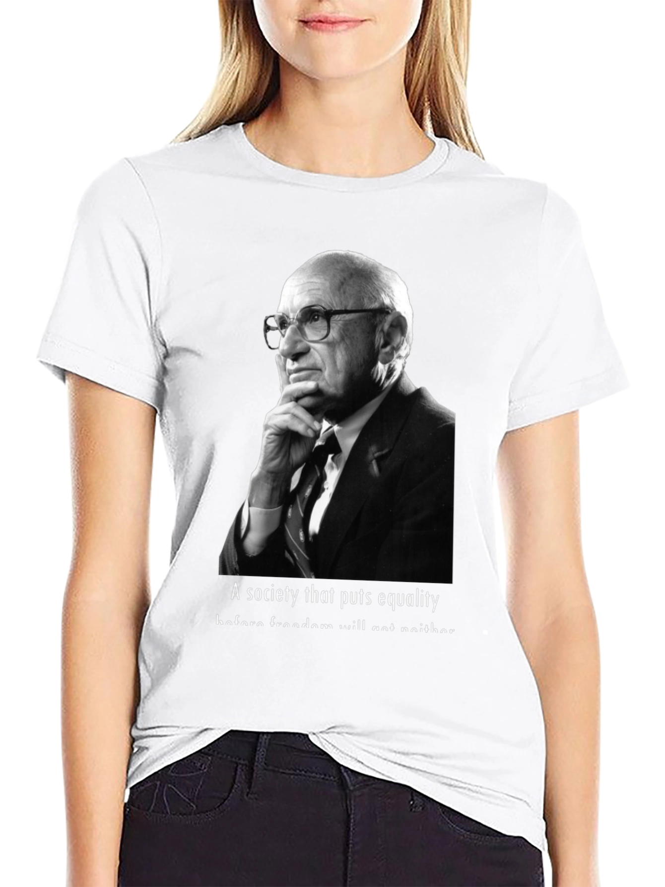 Milton Friedman Quote T-Shirt - Equality vs Freedom