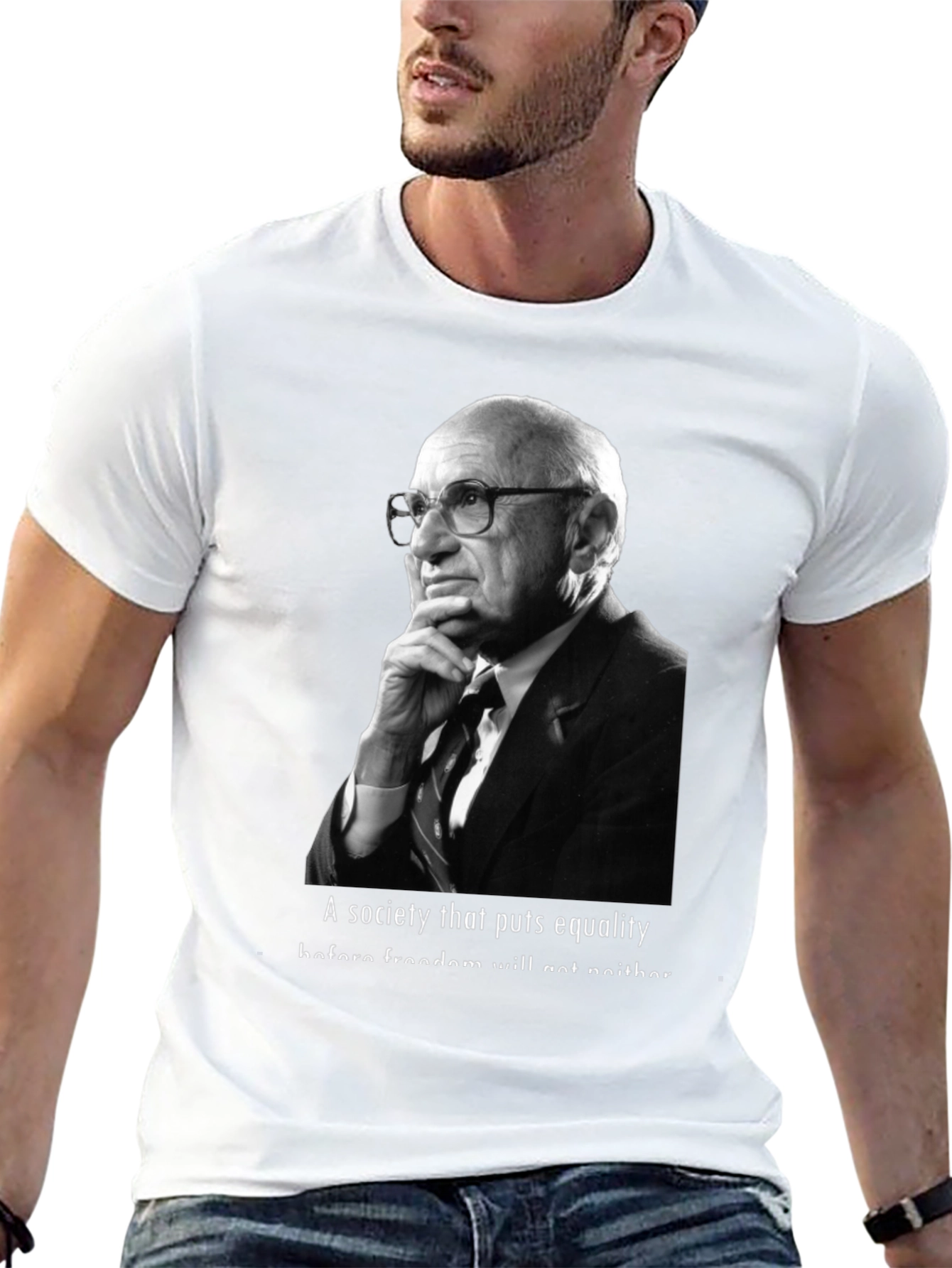 Milton Friedman Quote T-Shirt - Equality vs Freedom