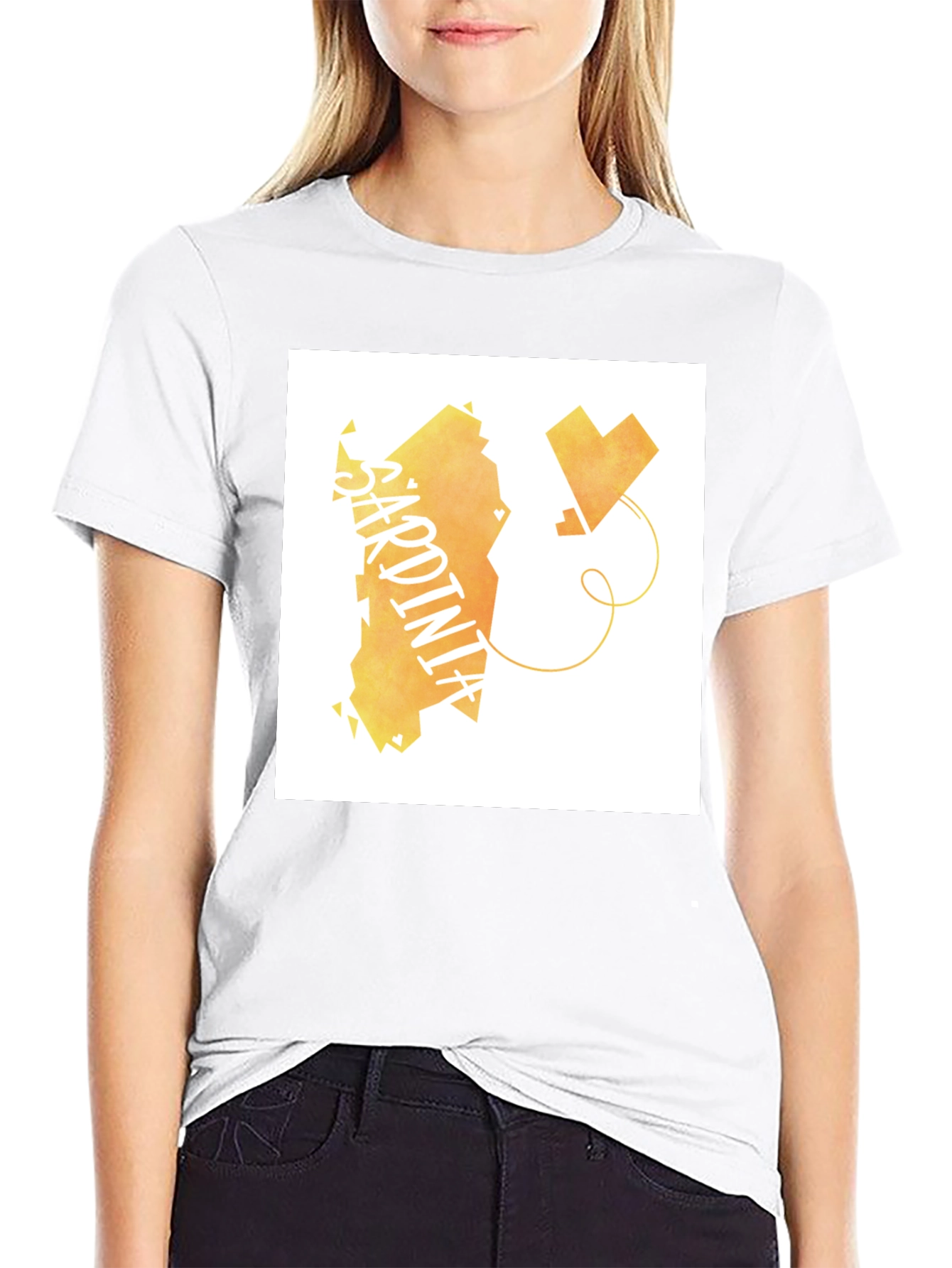 Sardinia Love T-Shirt - Black Cotton Tee