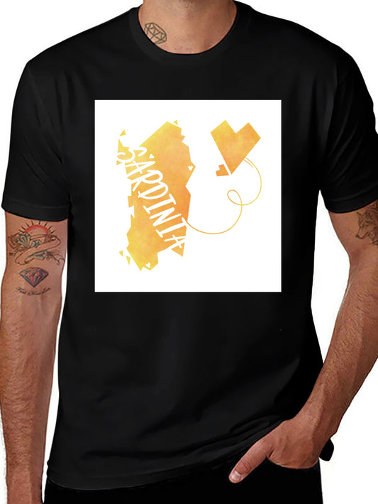 Sardinia Love T-Shirt - Black Cotton Tee