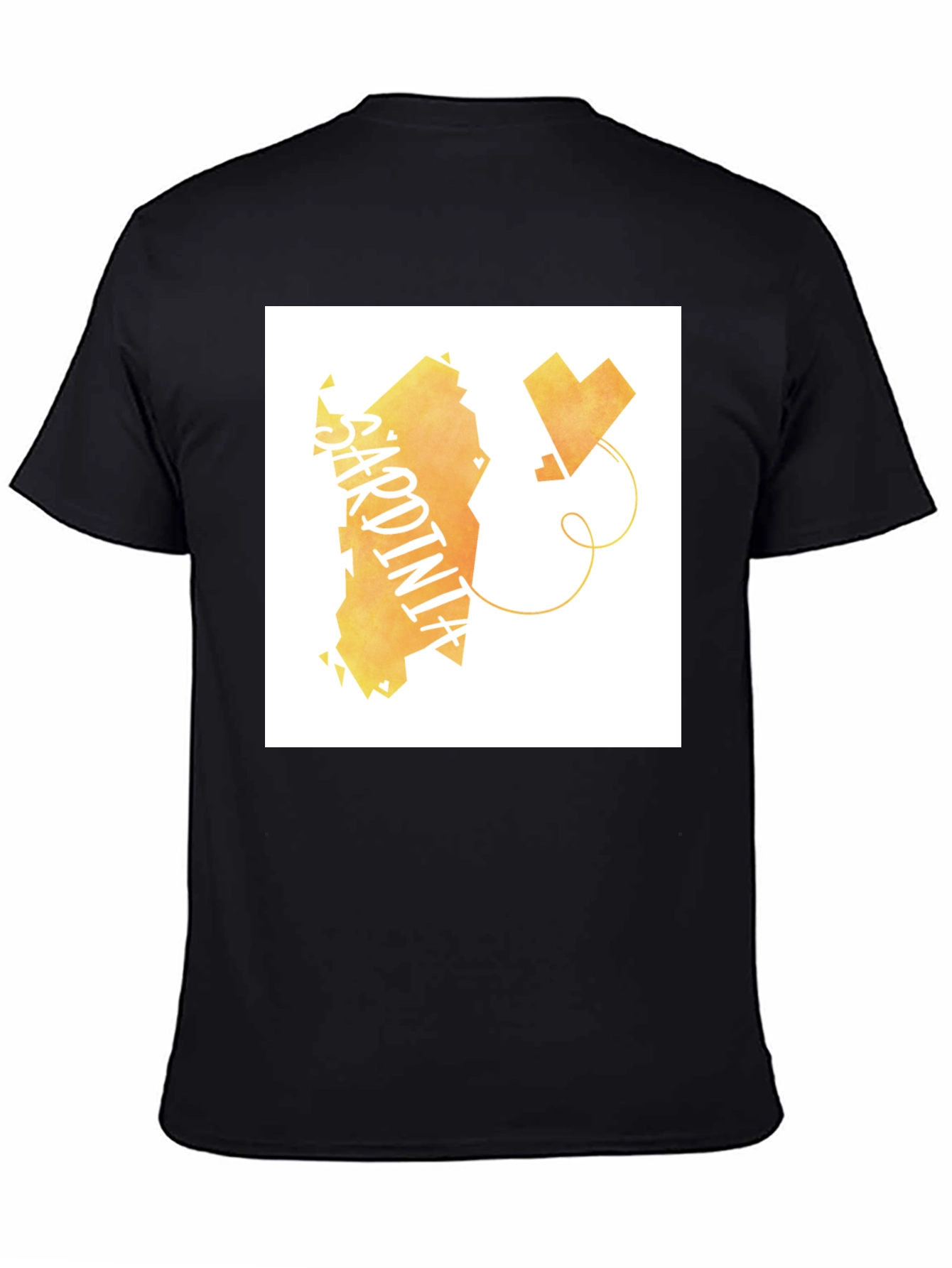 Sardinia Love T-Shirt - Black Cotton Tee