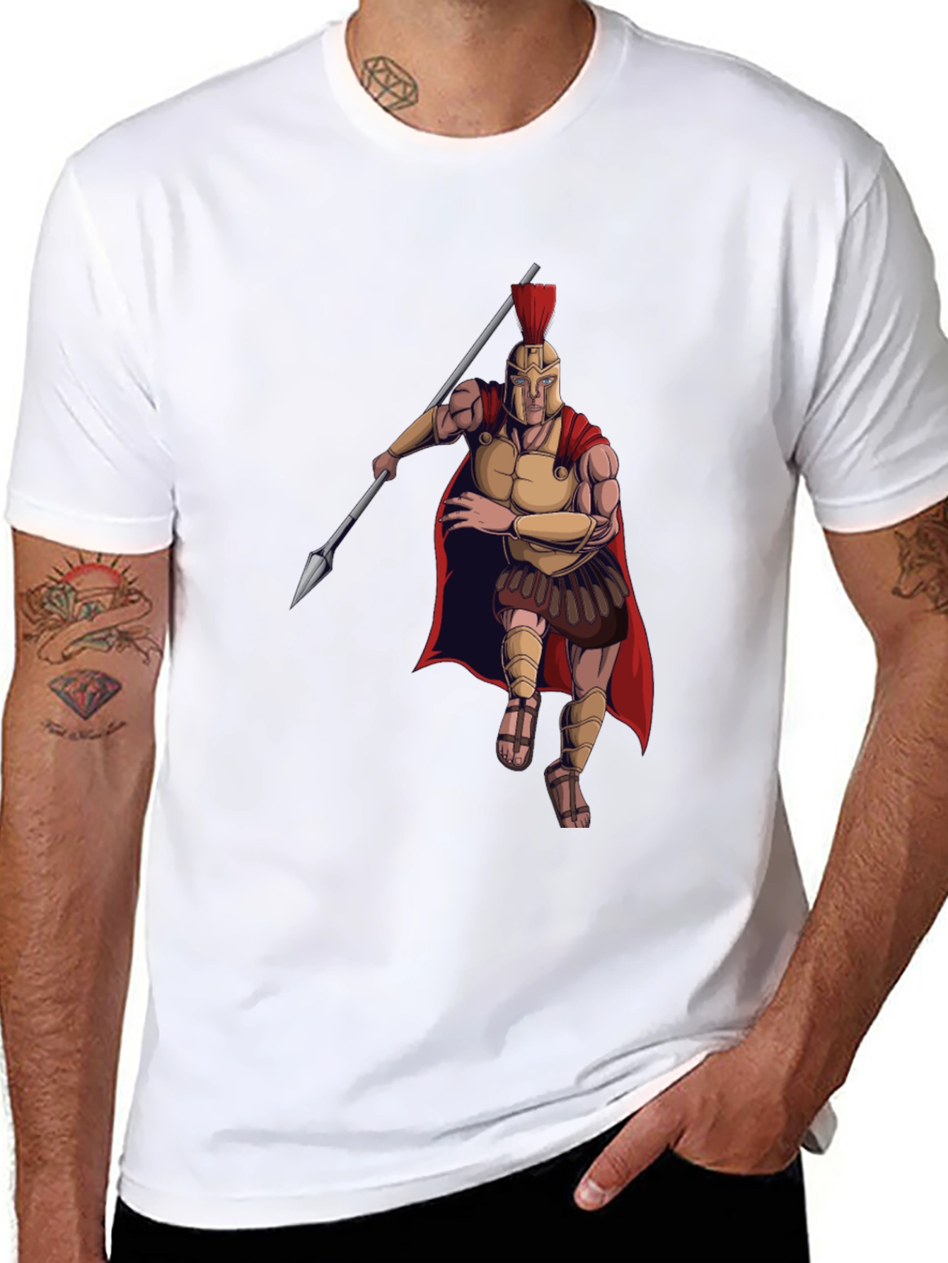 Spartan Warrior Graphic T-Shirt