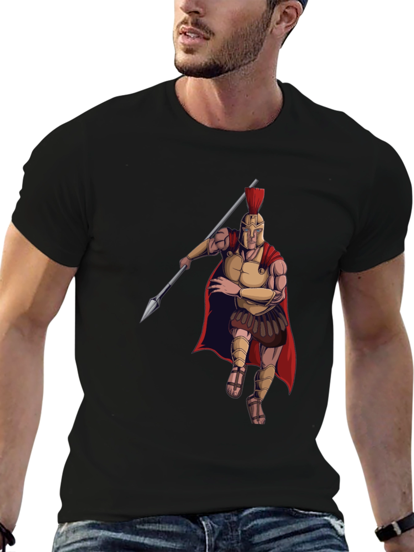Spartan Warrior Graphic T-Shirt