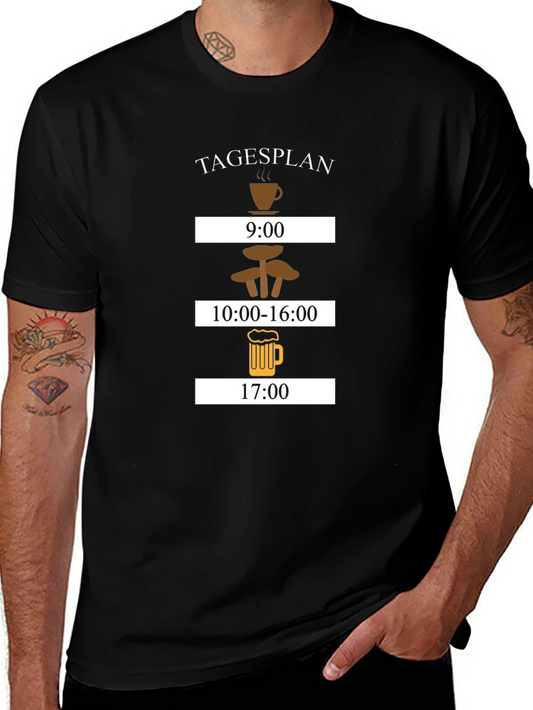Funny Tagesplan T-Shirt - Daily Schedule