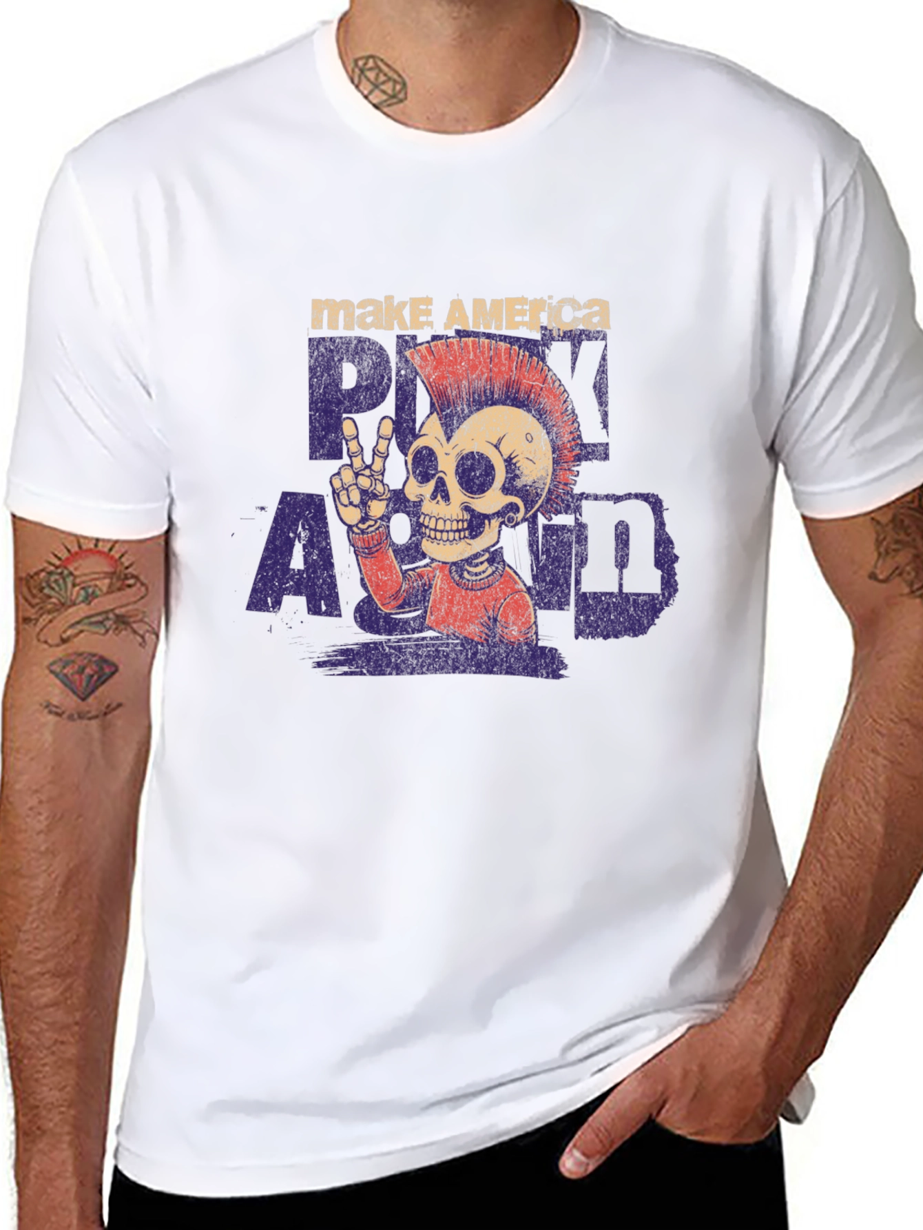 Punk Skull Graphic T-Shirt