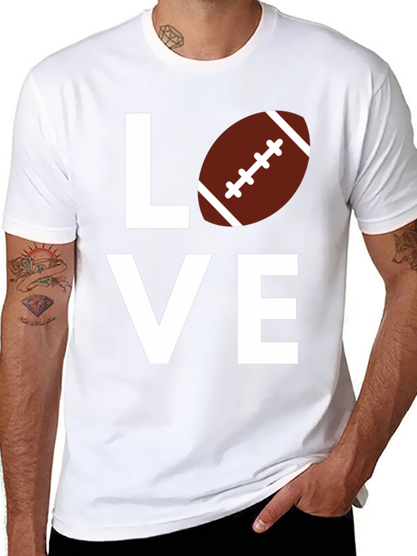 Love Football Graphic T-Shirt