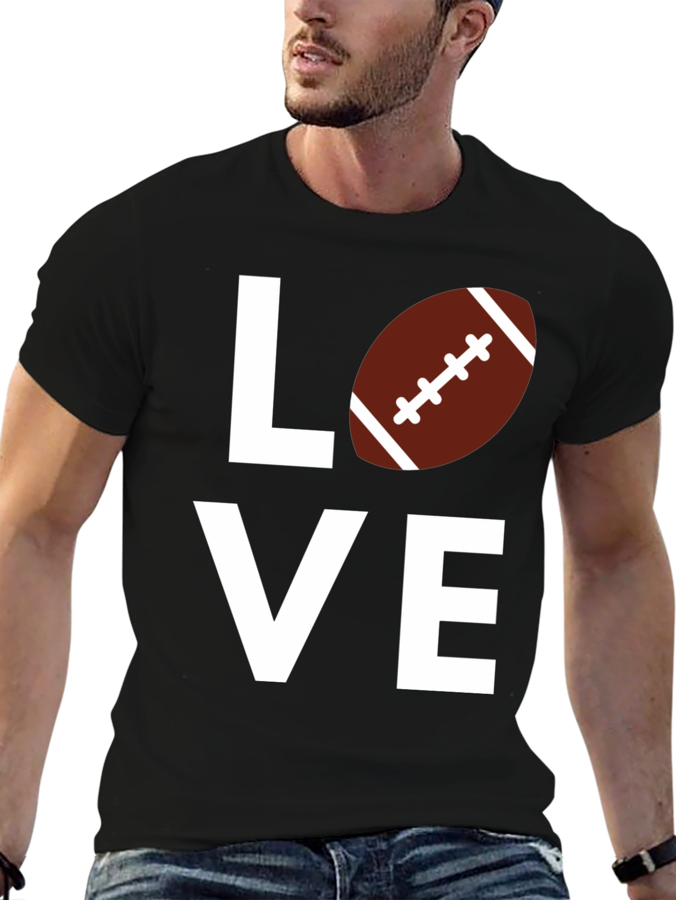 Love Football Graphic T-Shirt