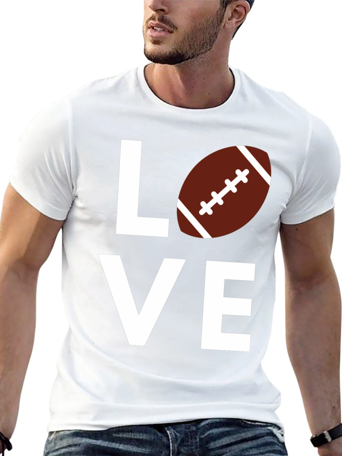 Love Football Graphic T-Shirt