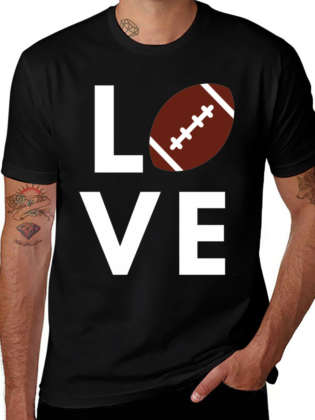 Love Football Graphic T-Shirt