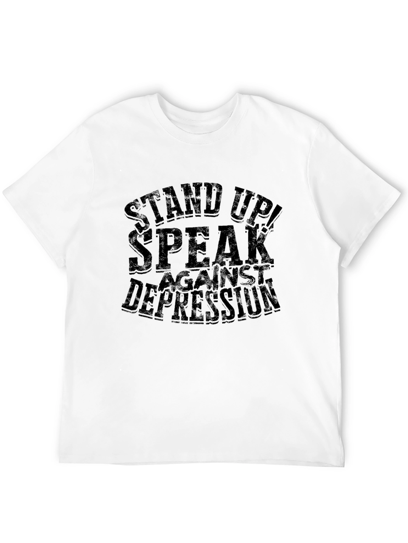 Stand Up Speak Against Depression Black T-Shirt