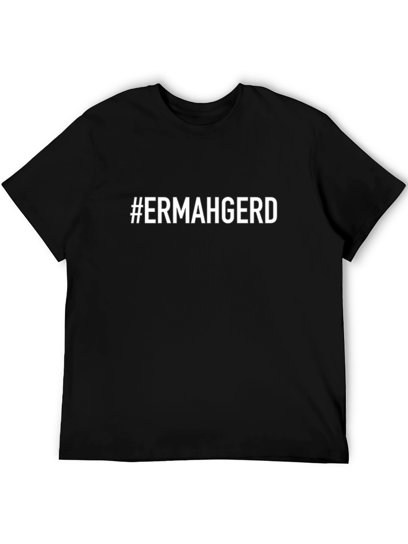 #ERMAHGERD Graphic Tee - Black Cotton T-Shirt