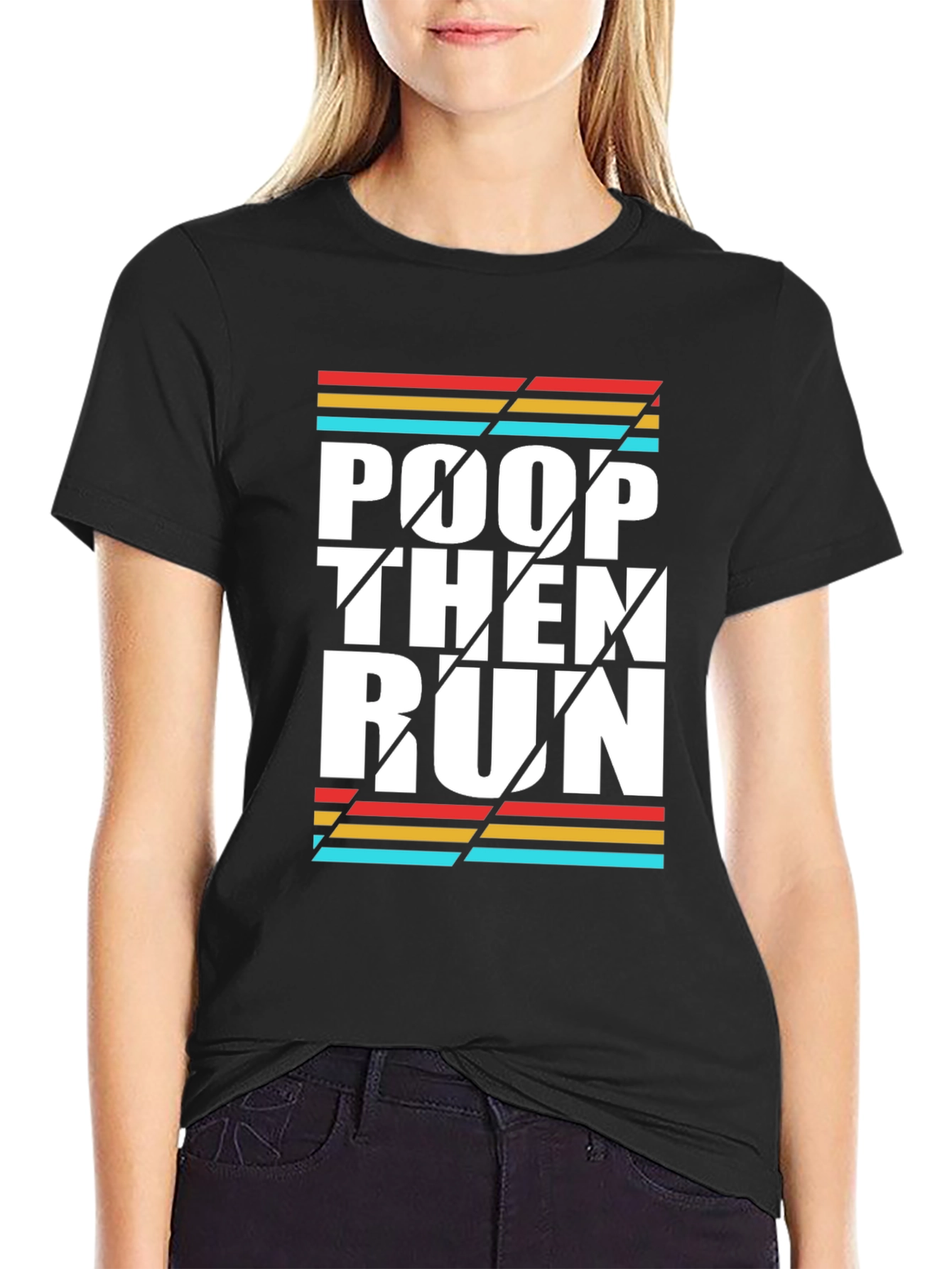 Poop Then Run Graphic Tee