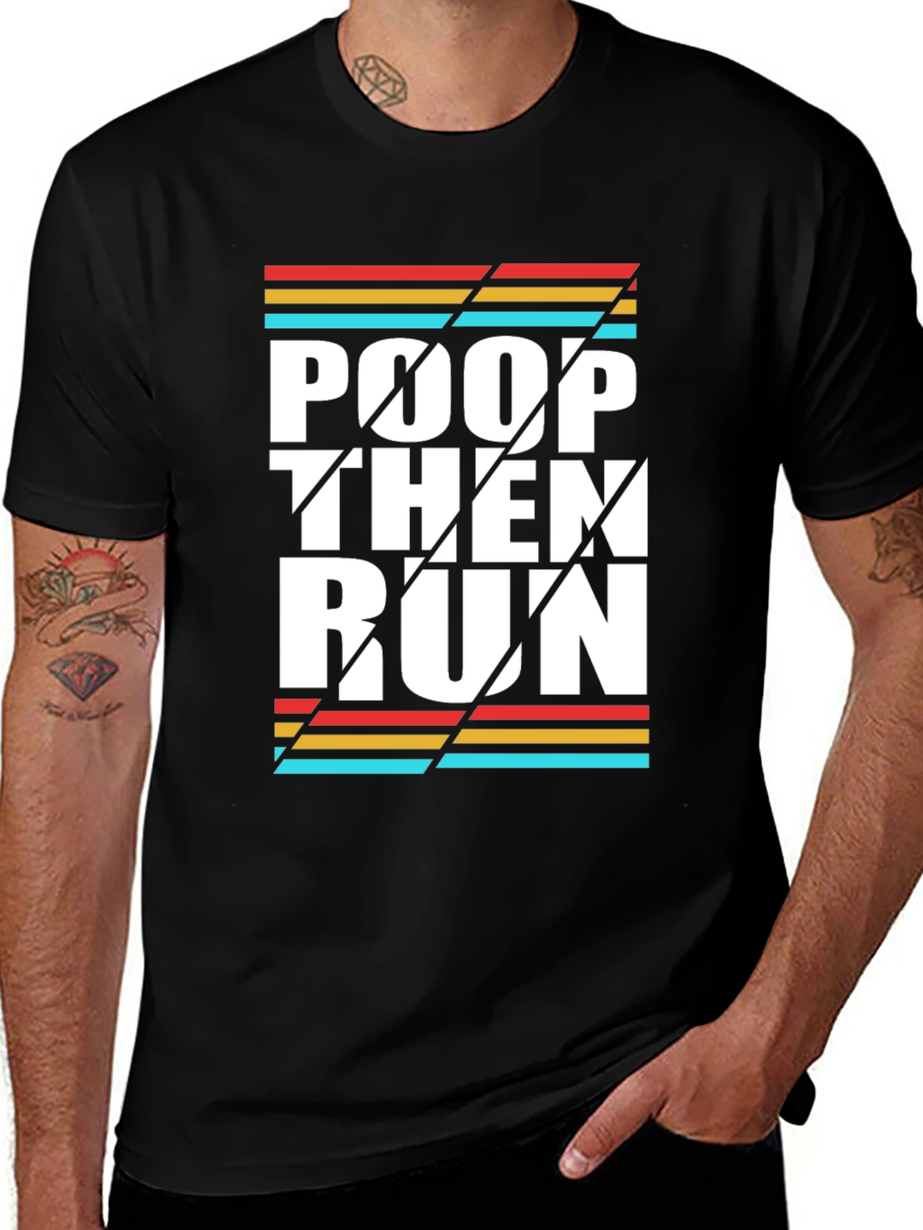 Poop Then Run Graphic Tee